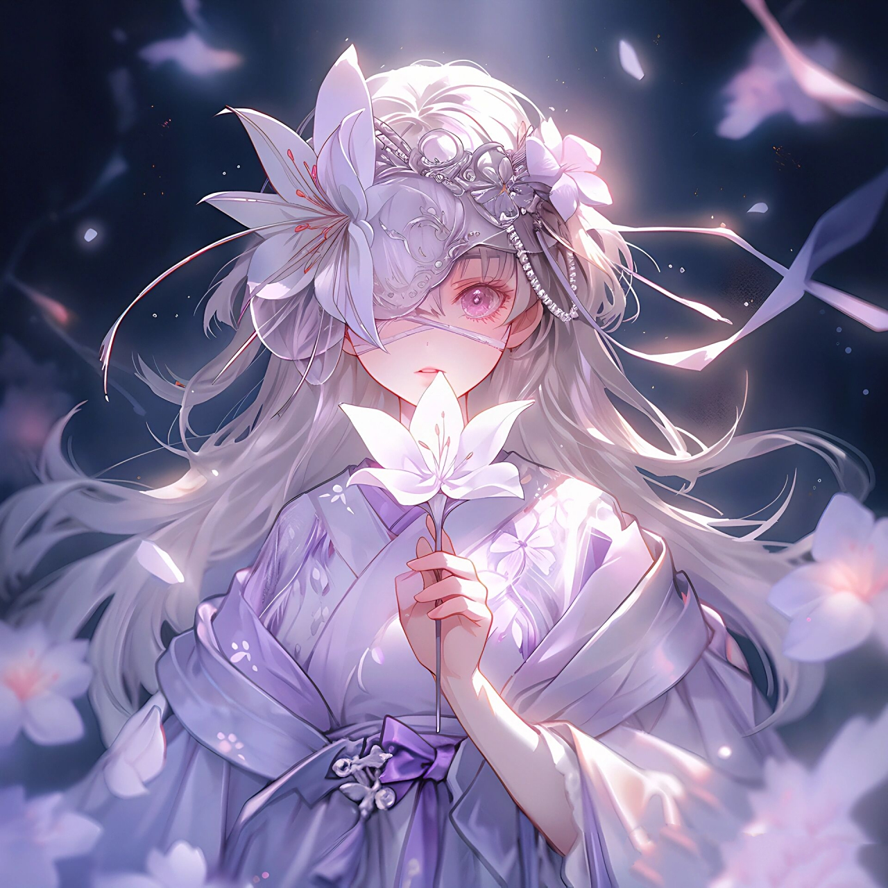 手执莲花,无忧无虑去凡尘!▏古风女生头像