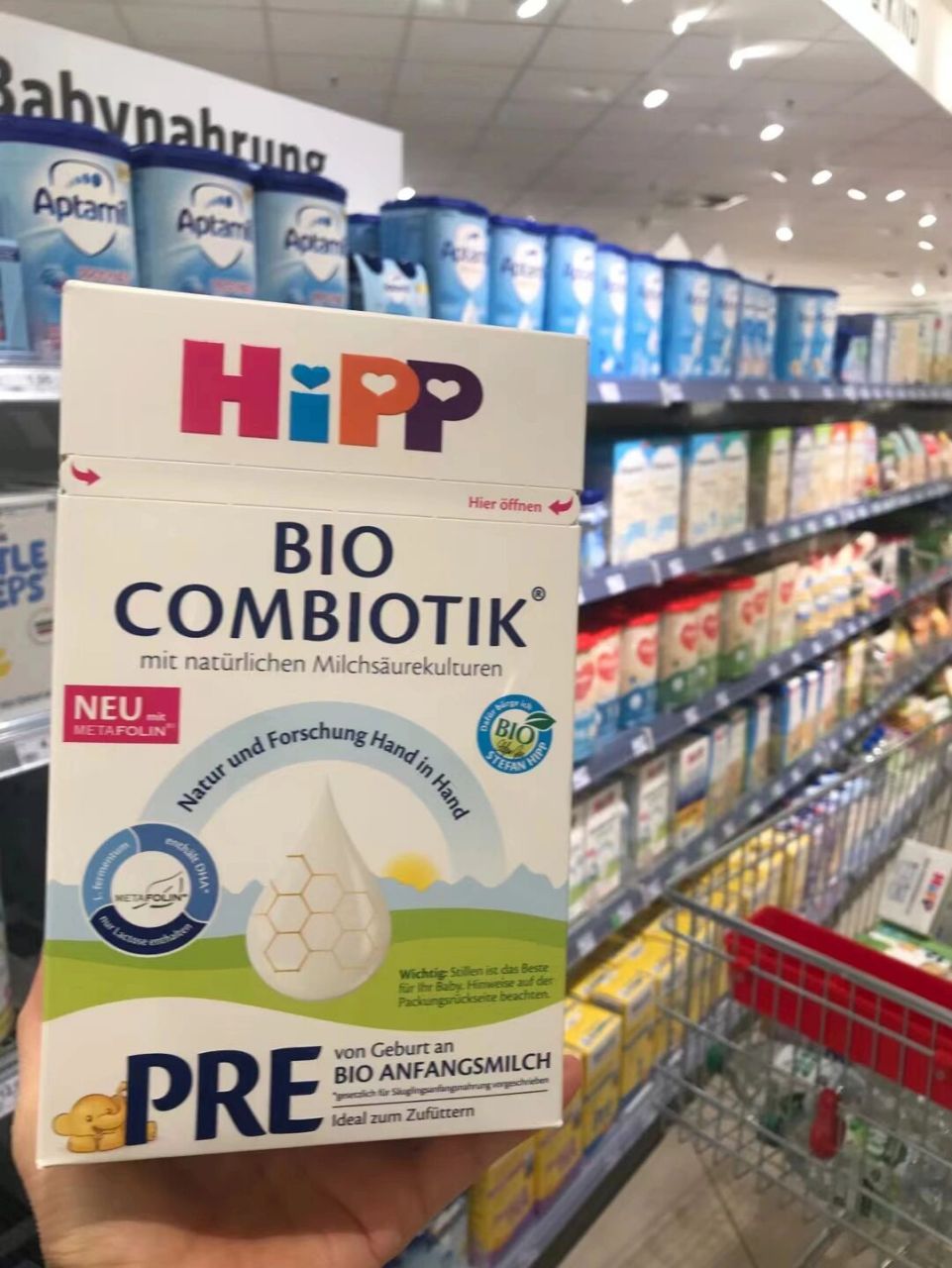 新包装现货  9990德国喜宝hipp益生菌奶粉富含dha,ara7715有