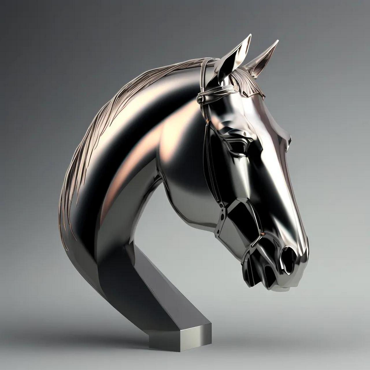 马头雕塑艺术摆件的应用寓意