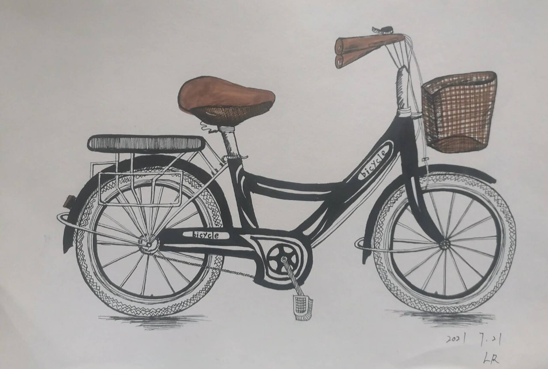 国美考级  速写 六级 自行车 国美考级  速写 六级 自行车