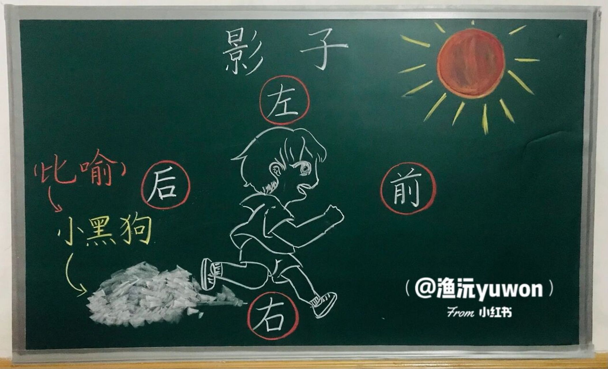 一(上)《影子》板书设计 你们催的《影子》来了,[笑哭][笑哭][笑哭]之