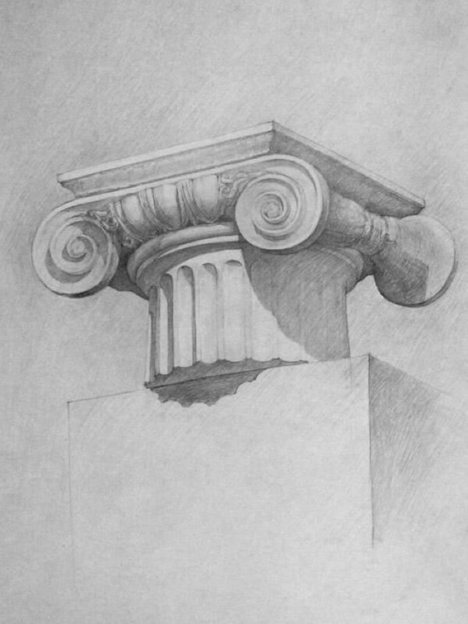 罗马柱头素描作品(一)