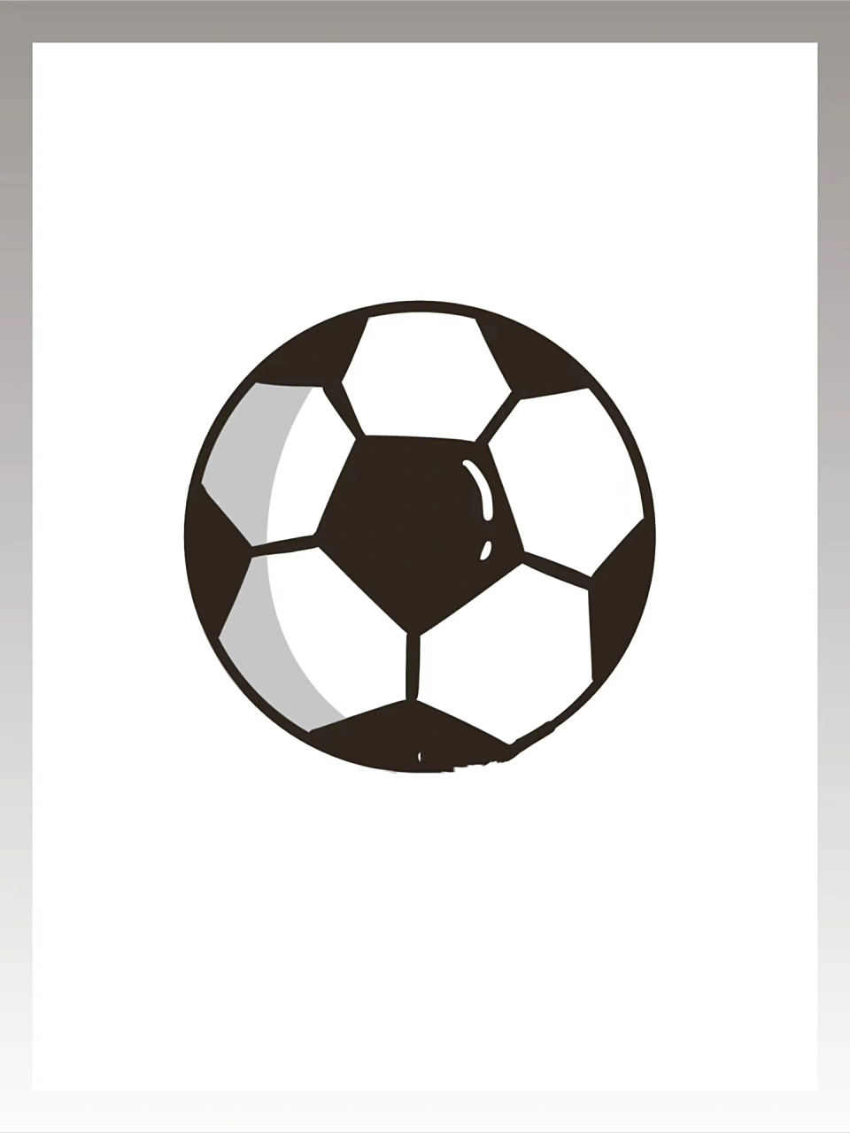 简笔画96足球7115 敲简单的足球画法 快来一起画