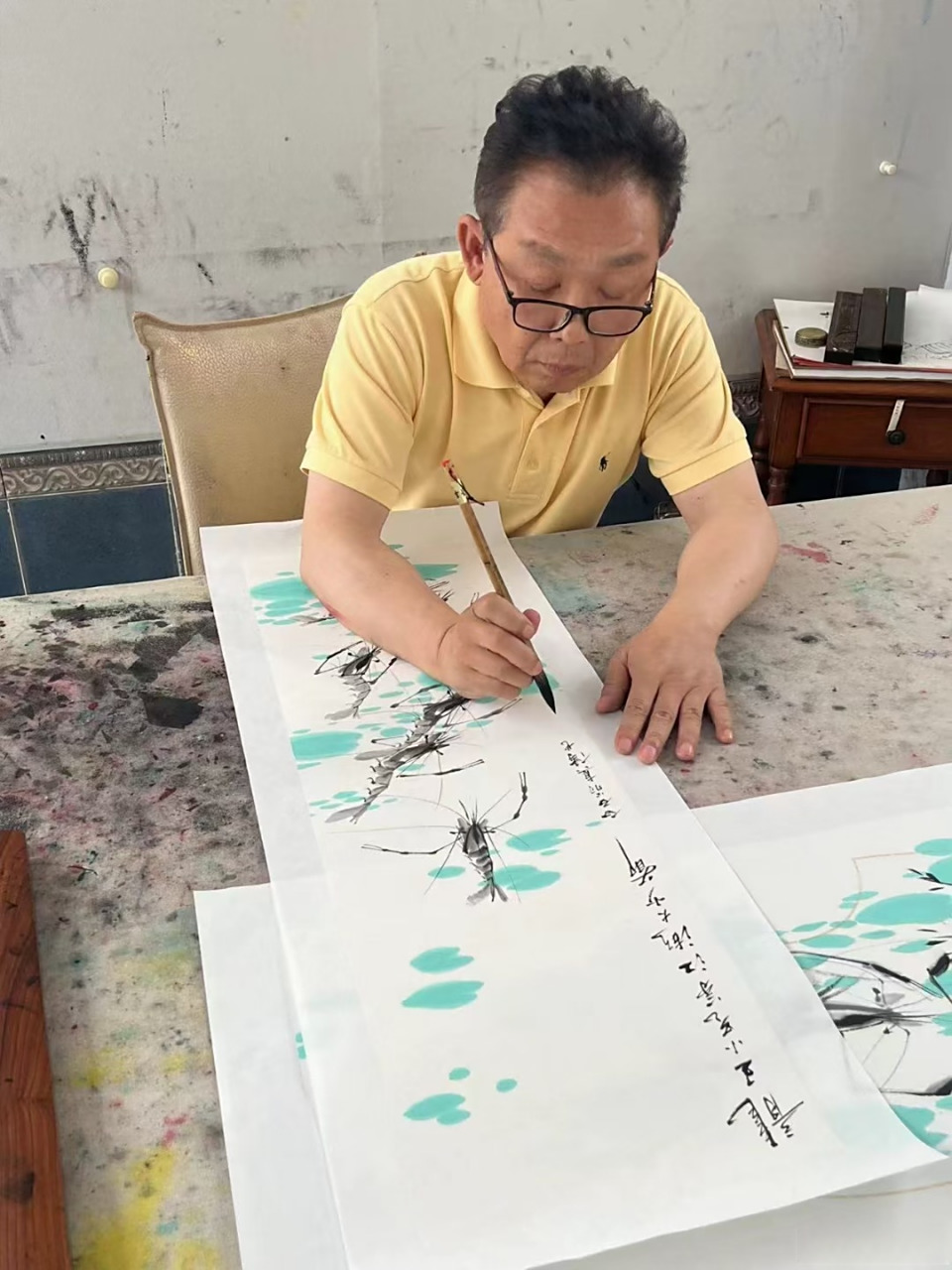 吴欢花鸟作品#艺术##国画