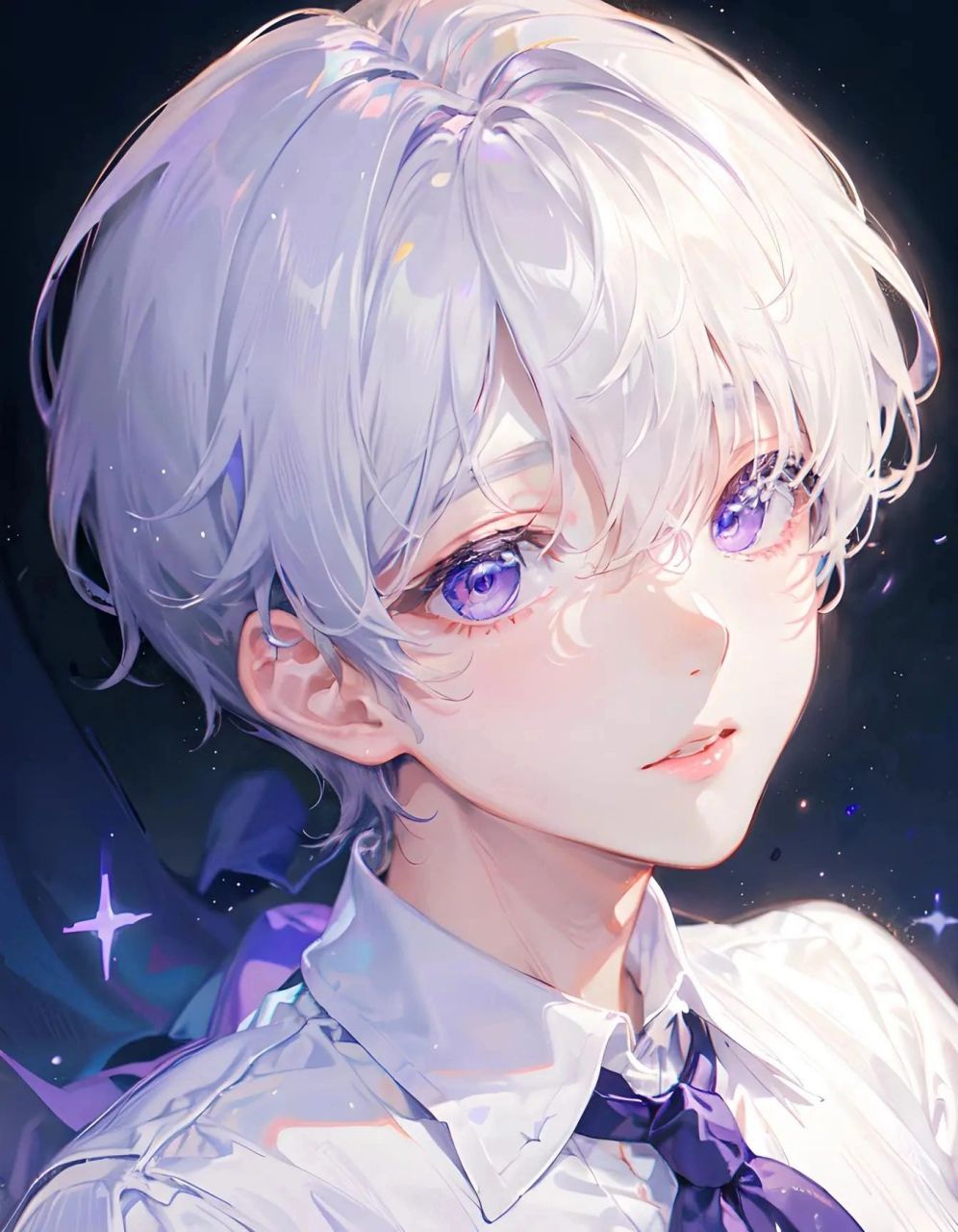 星辰落入你双眸·紫色系男生头像7815              星辰落入你