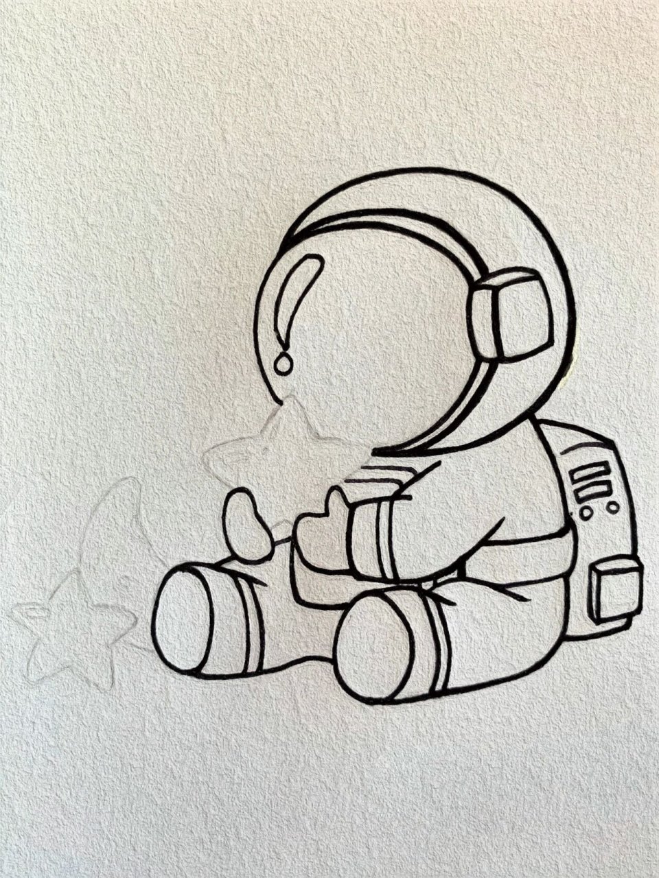 宇航员的照片 简笔画图片