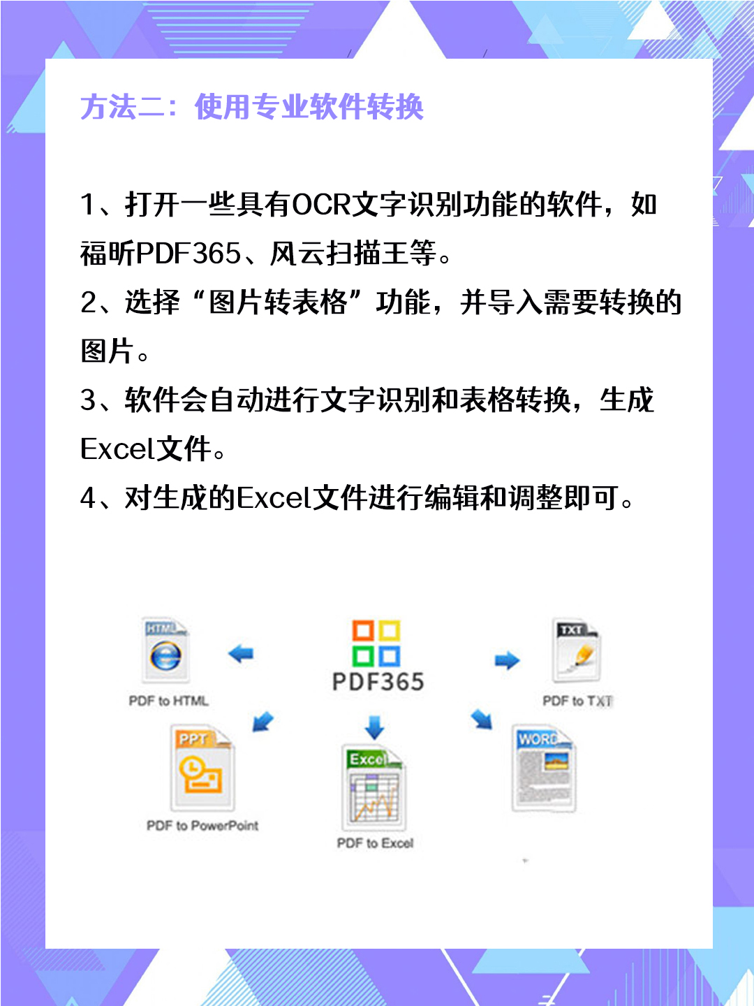 图片转化成excel表格图片