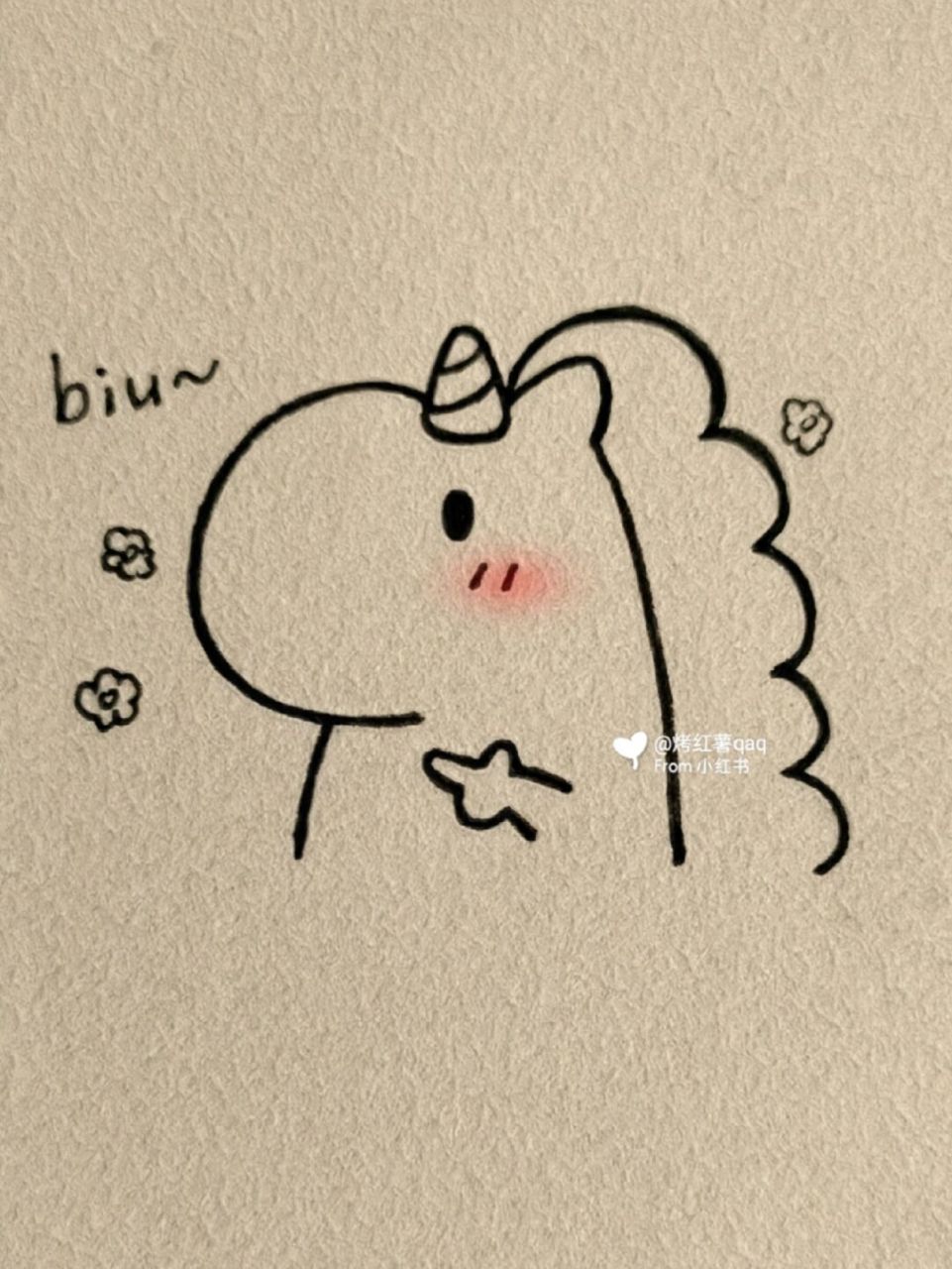 简笔画教程# #画个简笔画# #可爱简笔画# #可爱# #独角兽# #绘画