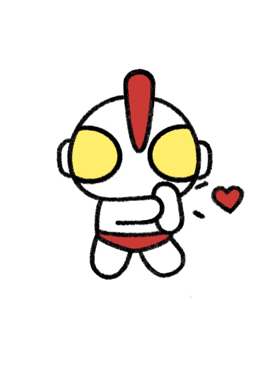 手残党学简笔画附教程7315发送爱心小超人 来来,今天画一个可爱小