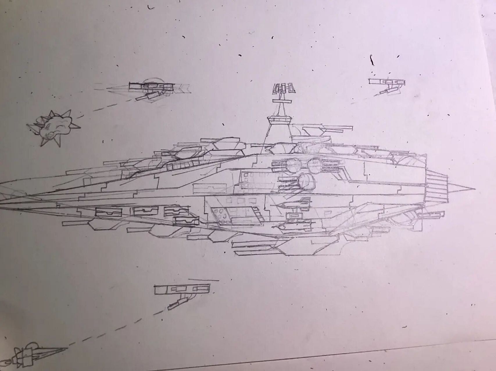 宇宙战舰,飞船,战斗机,科幻太空儿童画 创意儿童画简笔画卡通漫画教程