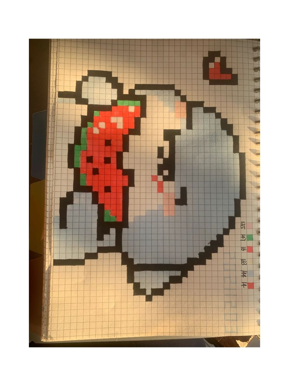 a5格子画(临摹)第九天～小鲨鱼 98这两天忙晕了～没更新 98今天三