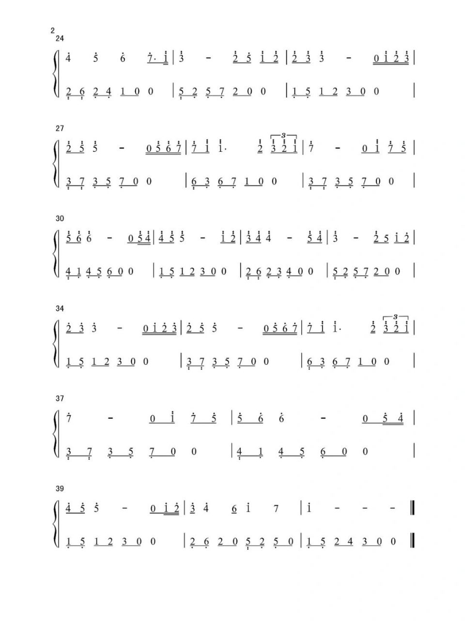 钢琴流行歌曲简谱分享16之kiss the rain #钢琴简谱# #钢琴弹奏