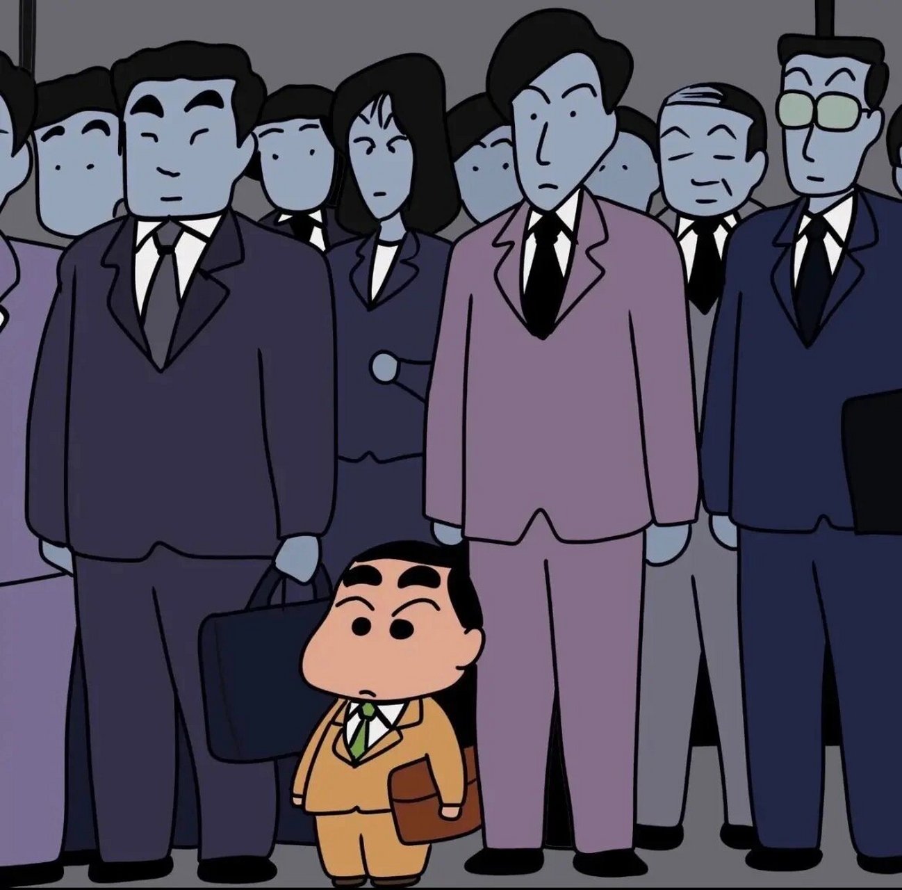 蜡笔小新上班族头像 女生版来咯,给换了粉色的小衣服 紧紧的用起来