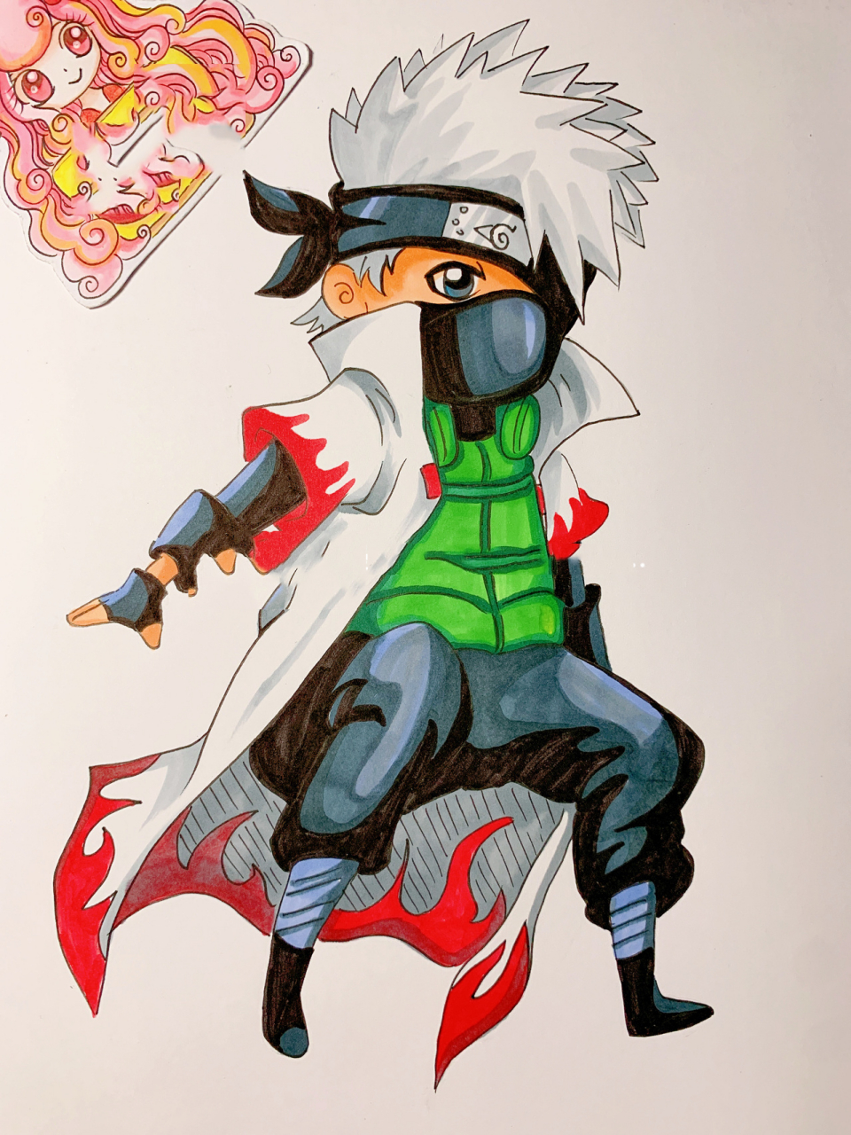 卡卡西,适合9岁左右小男生画的卡通角色