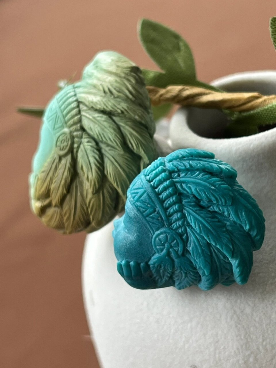 文峰·雾霾蓝·丫角山,走绿走蓝,全了90#文玩配饰# #绿松石雕刻