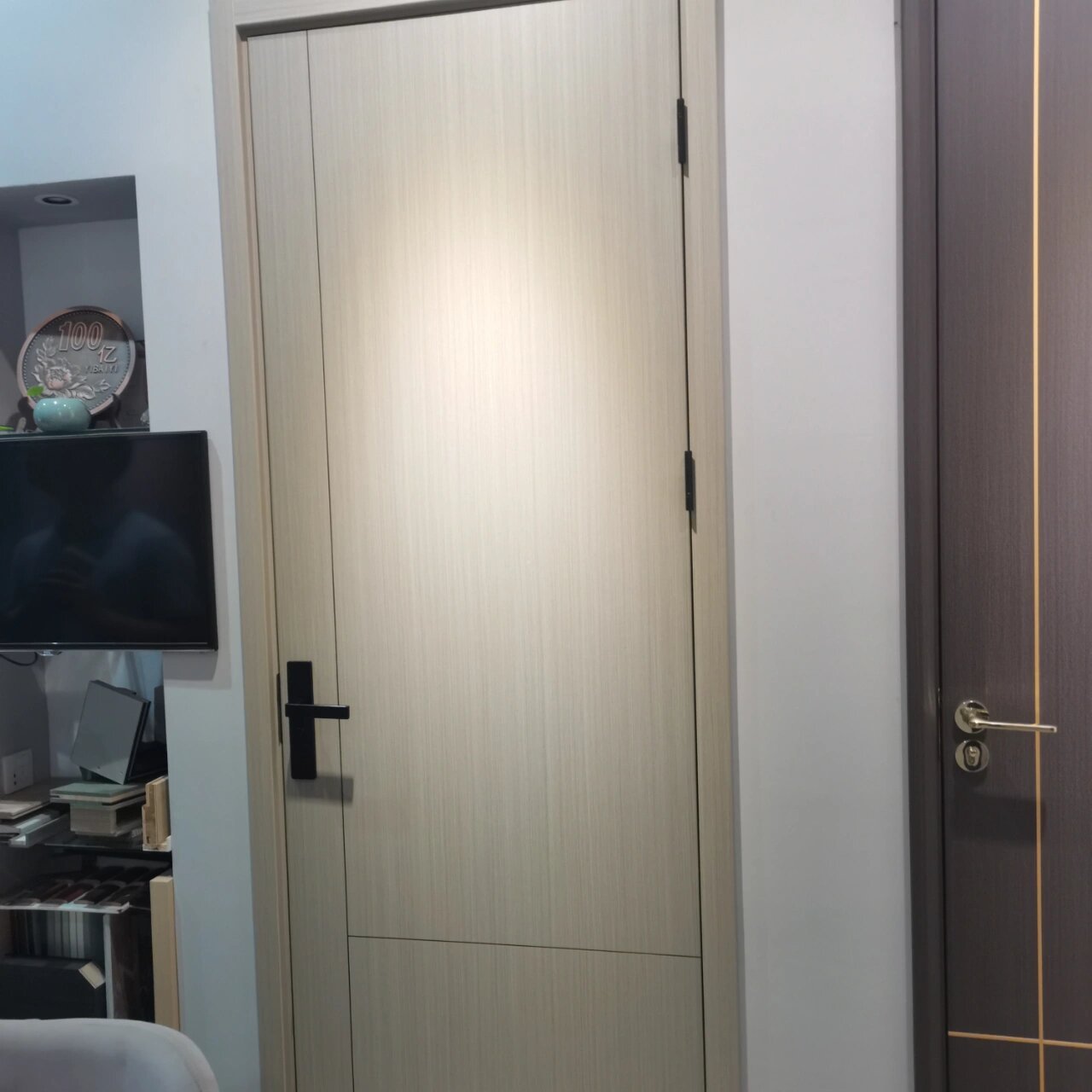 全屋木门中德可信 贴脚线 全屋中德可信木门银梨木2号,期待效果～还没