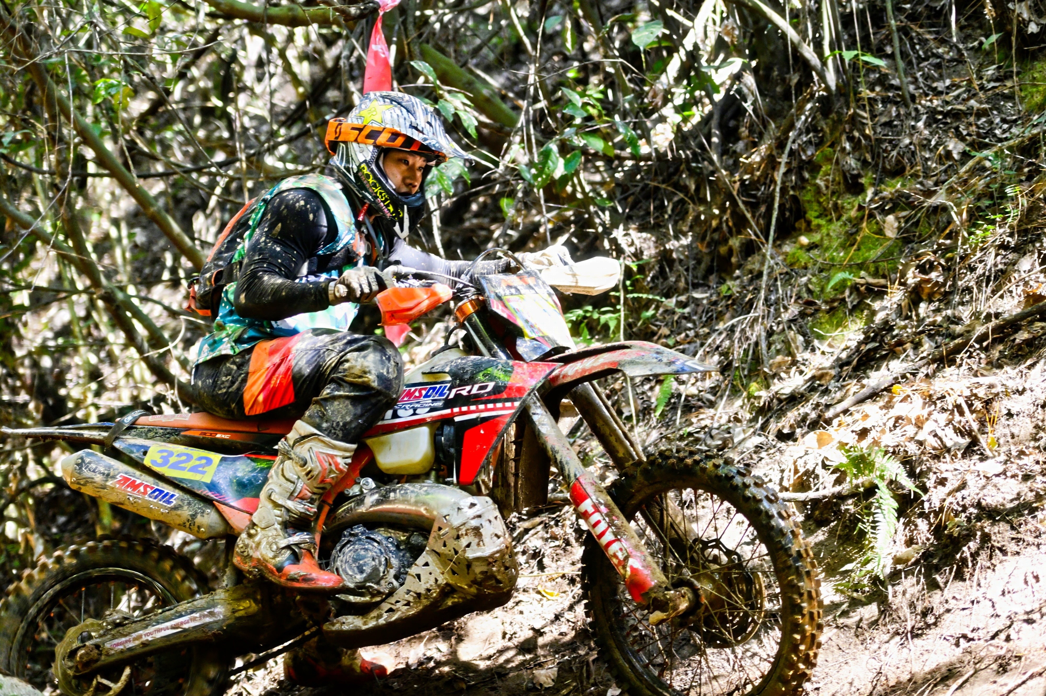 来自全国各地的百余名顶尖越野摩托车手,在极具挑战性的