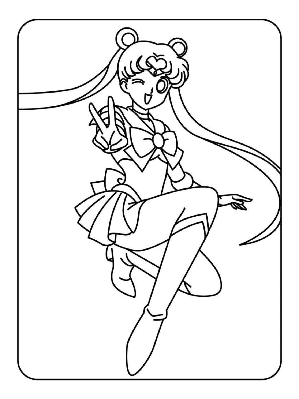 97美少女战士涂色素材200张|可印可分享 82女孩子喜欢的美少女