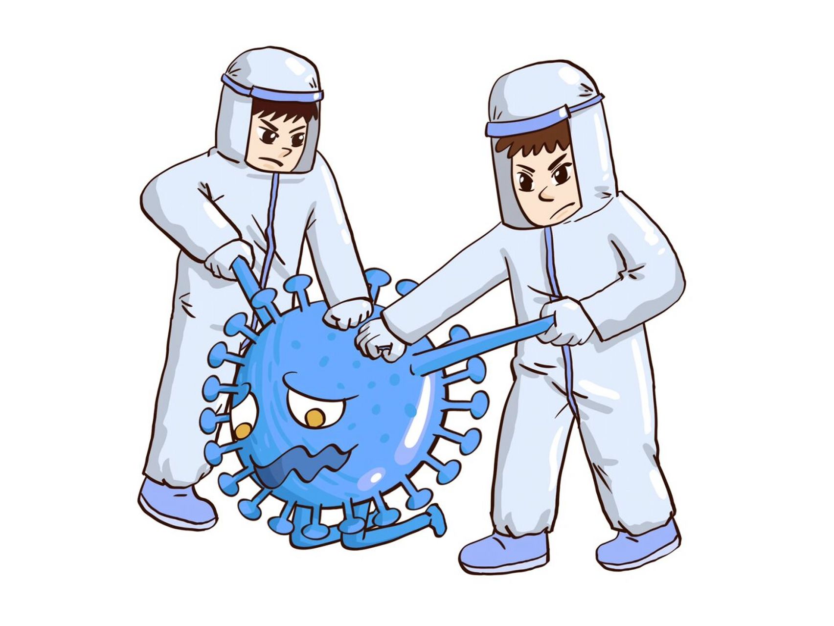 防疫大白插画又来了哦 更新一波大白