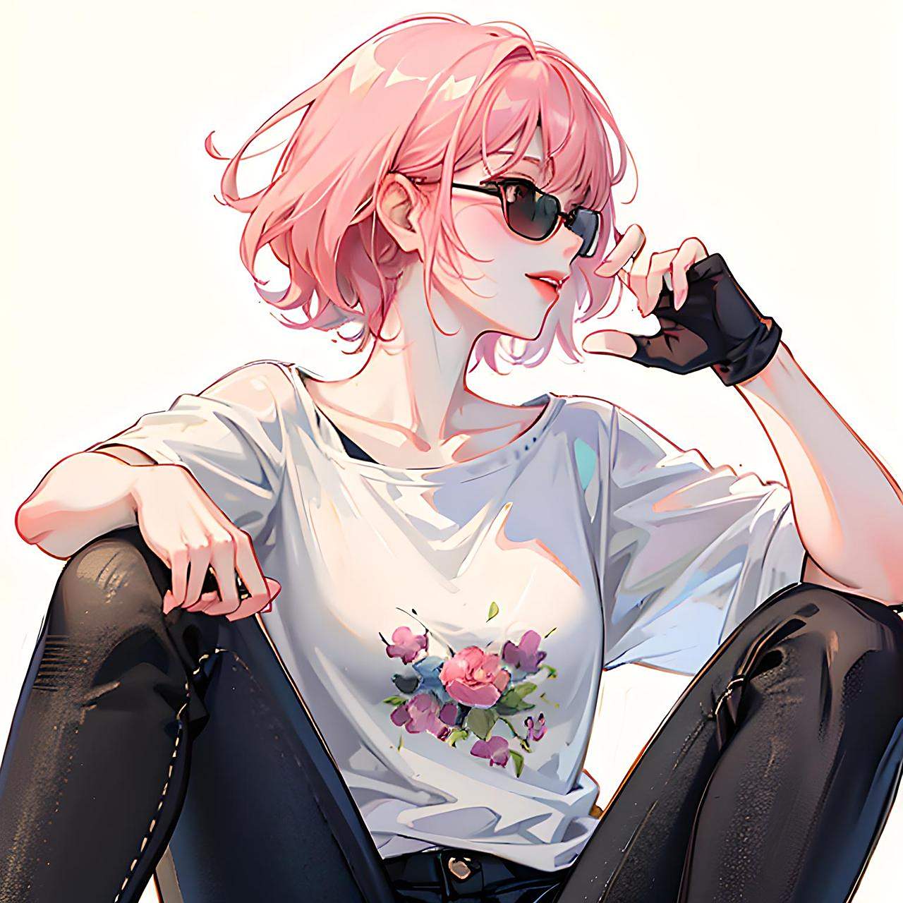 短发酷帅女生头像 ai绘画头像女生头像