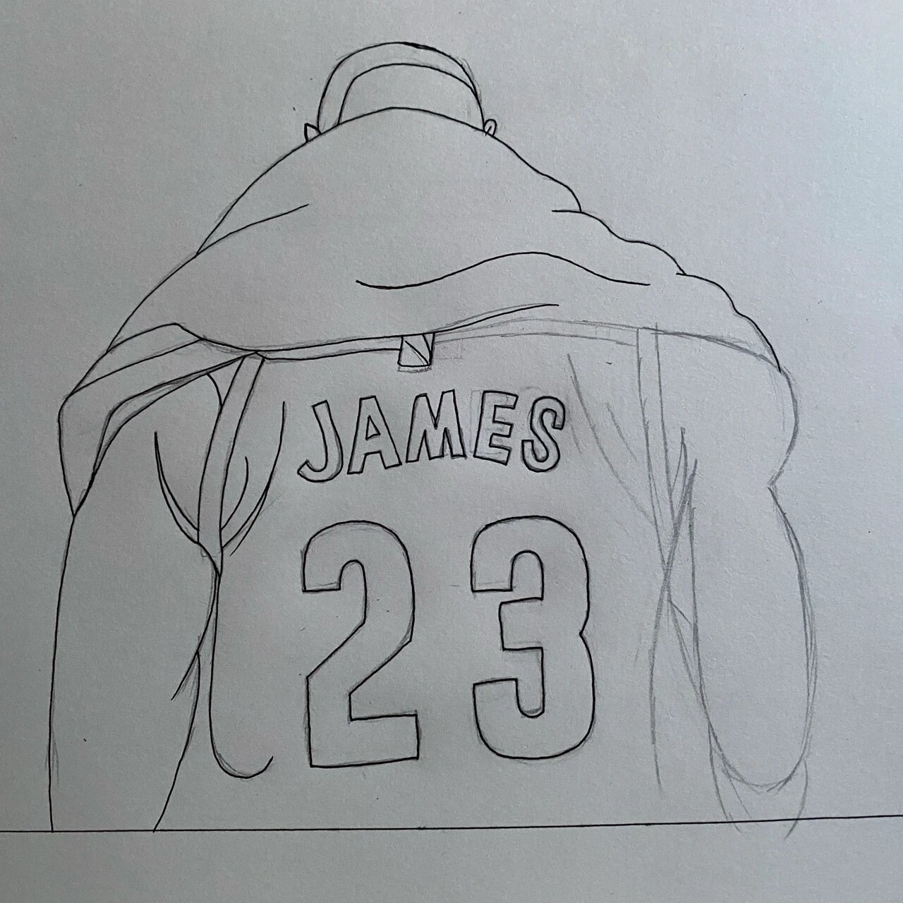 詹姆斯简笔画篮球图片