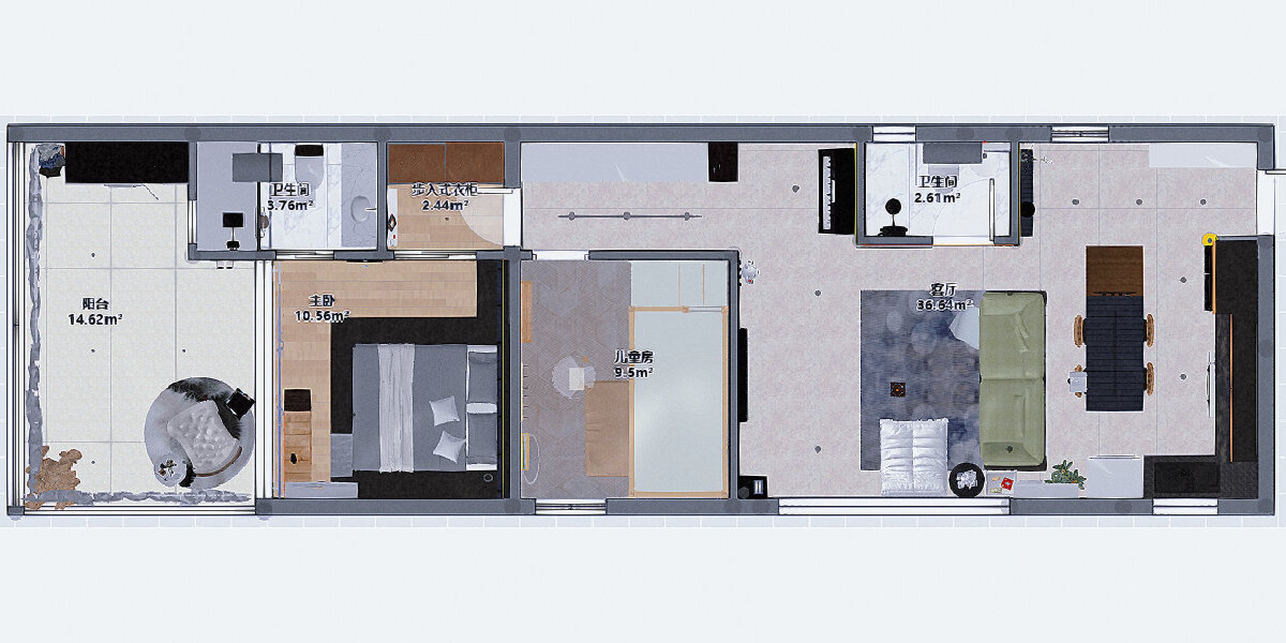 设计心得|关于长条形住所的 上次发的原始户型图,收到一些私信,尤其