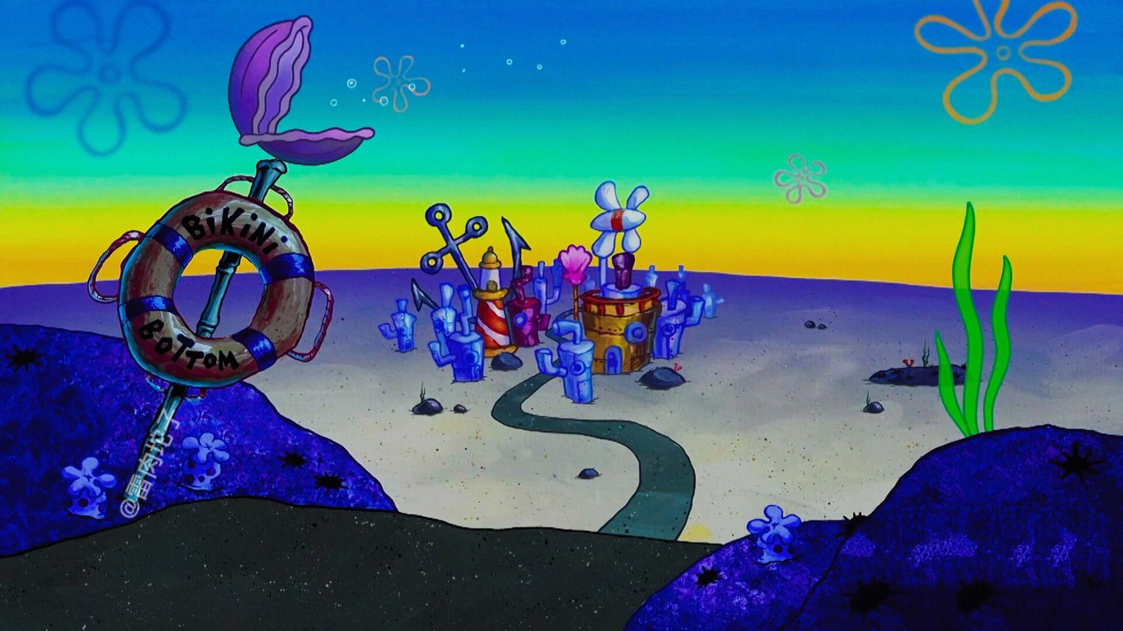 比奇堡全景合集 欢迎来到bikini 海绵宝宝 海绵宝宝壁纸 动漫壁纸