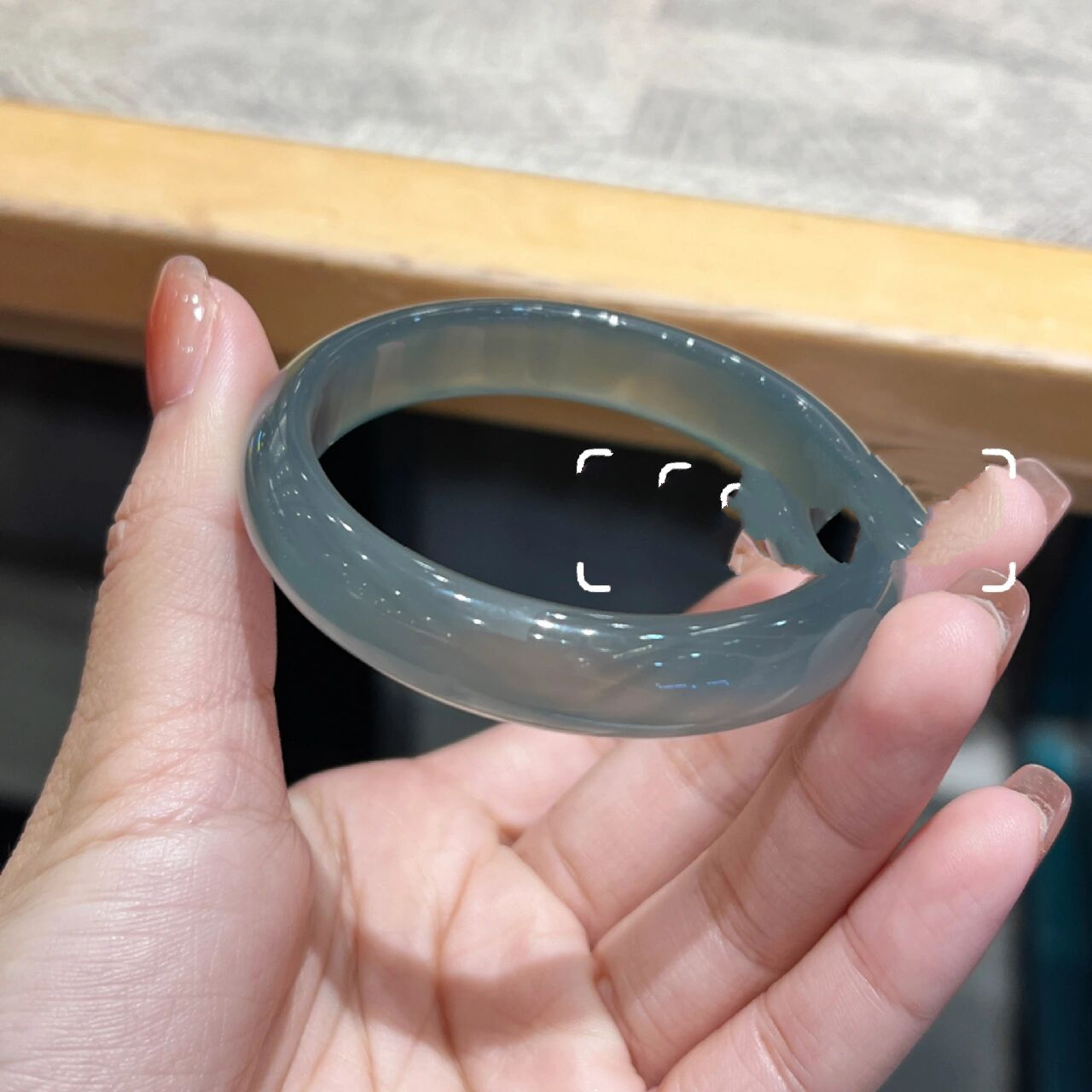 库里蓝玉髓手镯 373432  "库里蓝玉髓手镯" ～ 开不起库里南但
