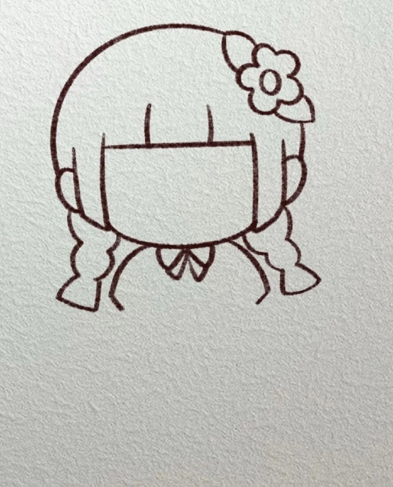 小麻薯简笔画(拇指姑娘