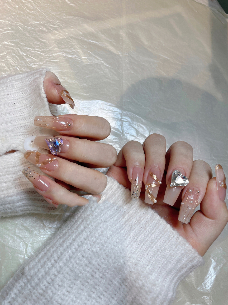 ins 风仙女美甲 2023新年美甲 新款爆闪美甲 离过年还有17天9292