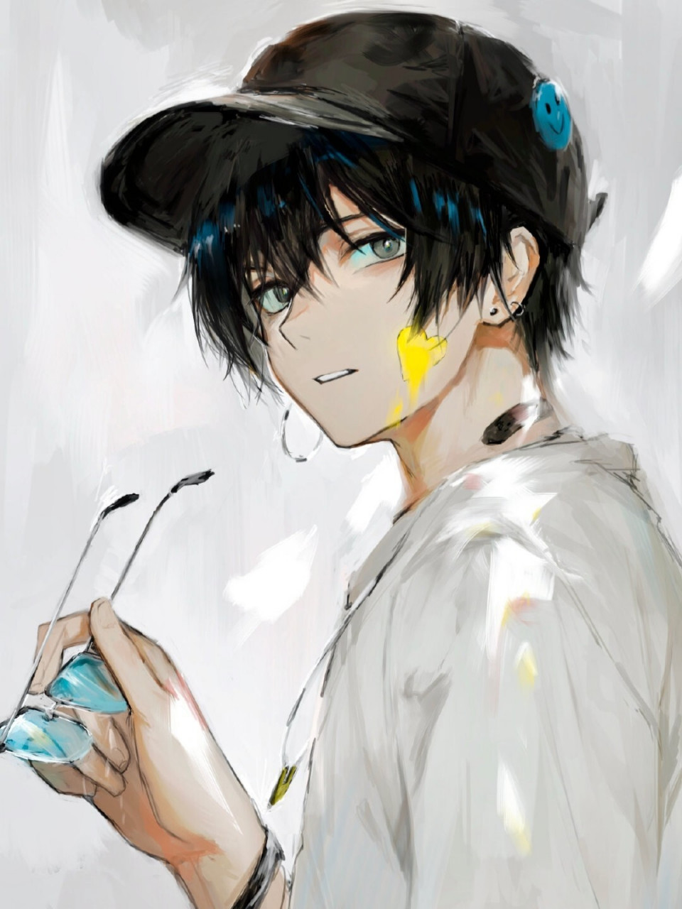 动漫男头/帅气/腼腆/害羞阳光男孩/清新 我已经见过月亮了,哪怕它的光