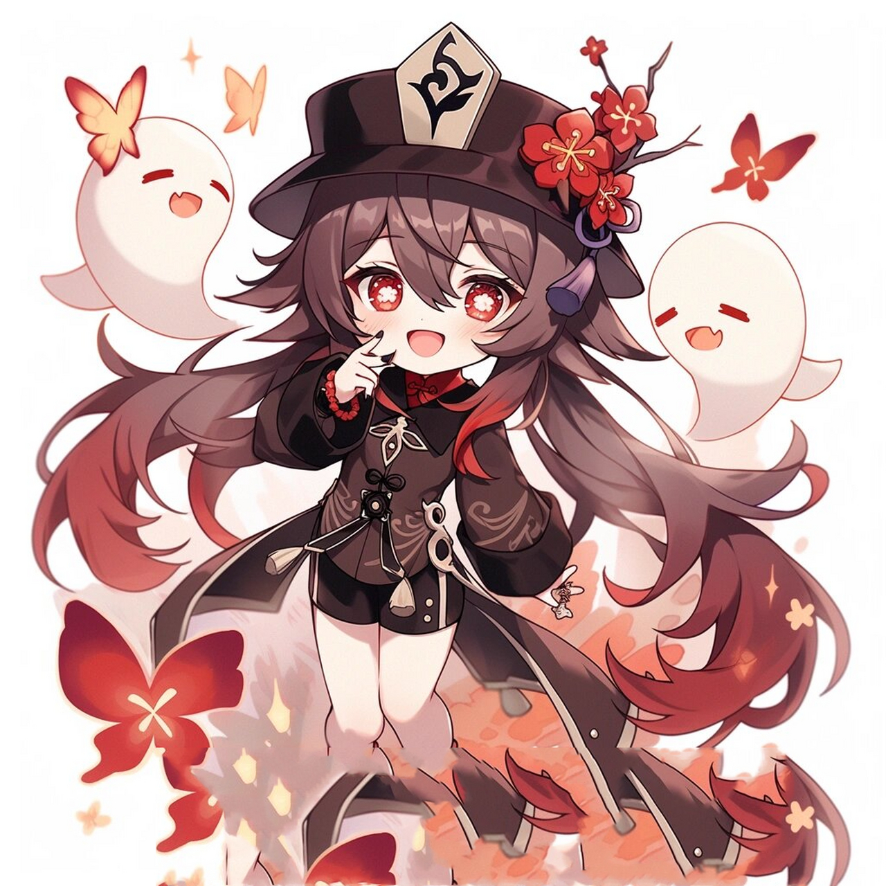 动漫头像 | 原神·q版胡桃 旅行者,要不要加入往生堂呀?