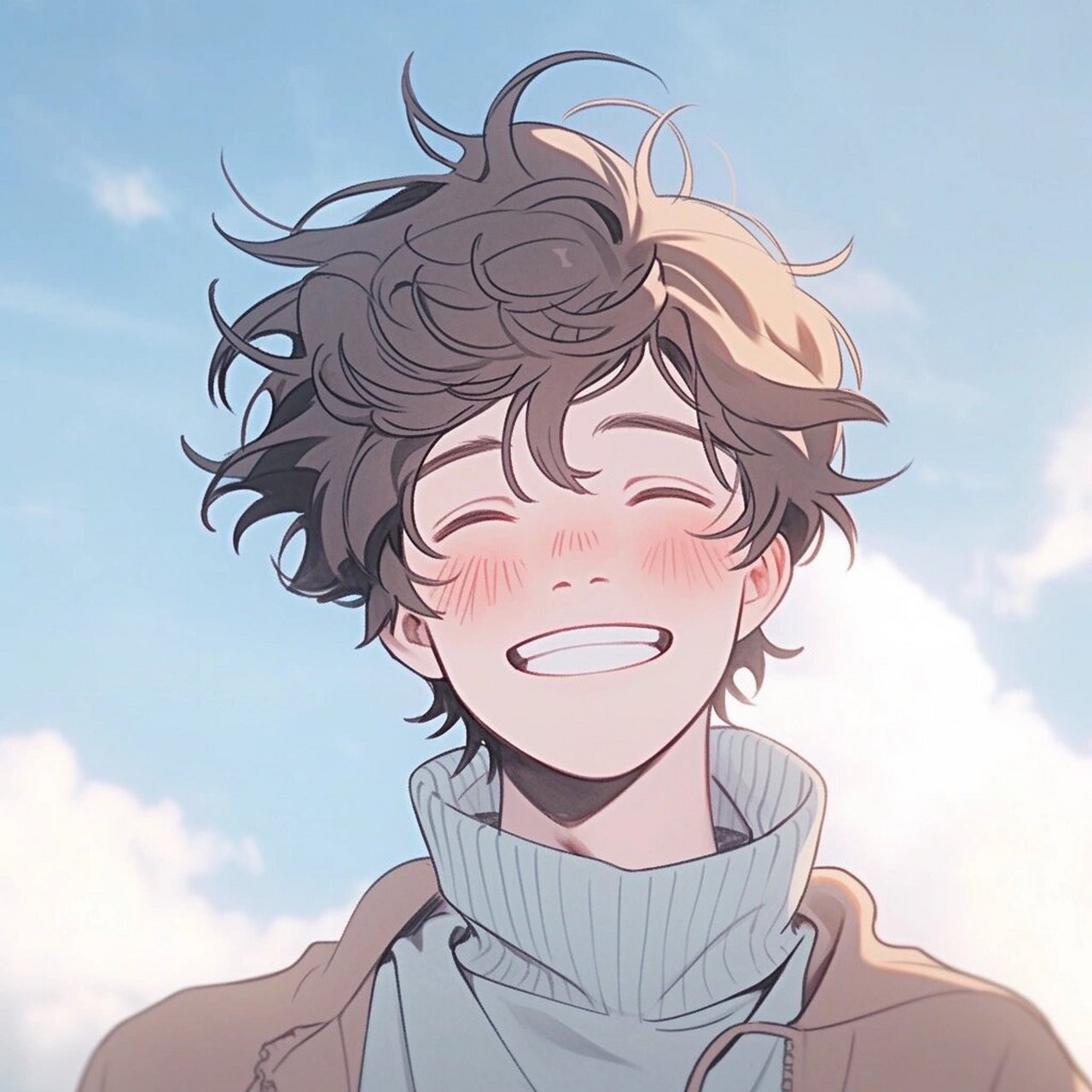 mj|二次元笑容男头 笑容是像阳光一样的魔法78,让人感到温暖和愉悦.