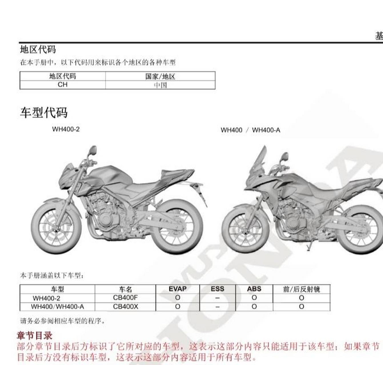 本田cb400xf维修手册电路图资料.