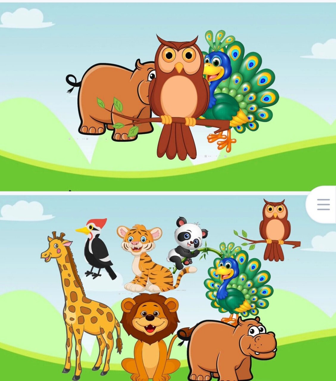 97优质课6015中班音乐歌唱游戏《小动物捉迷藏》 96配套资料