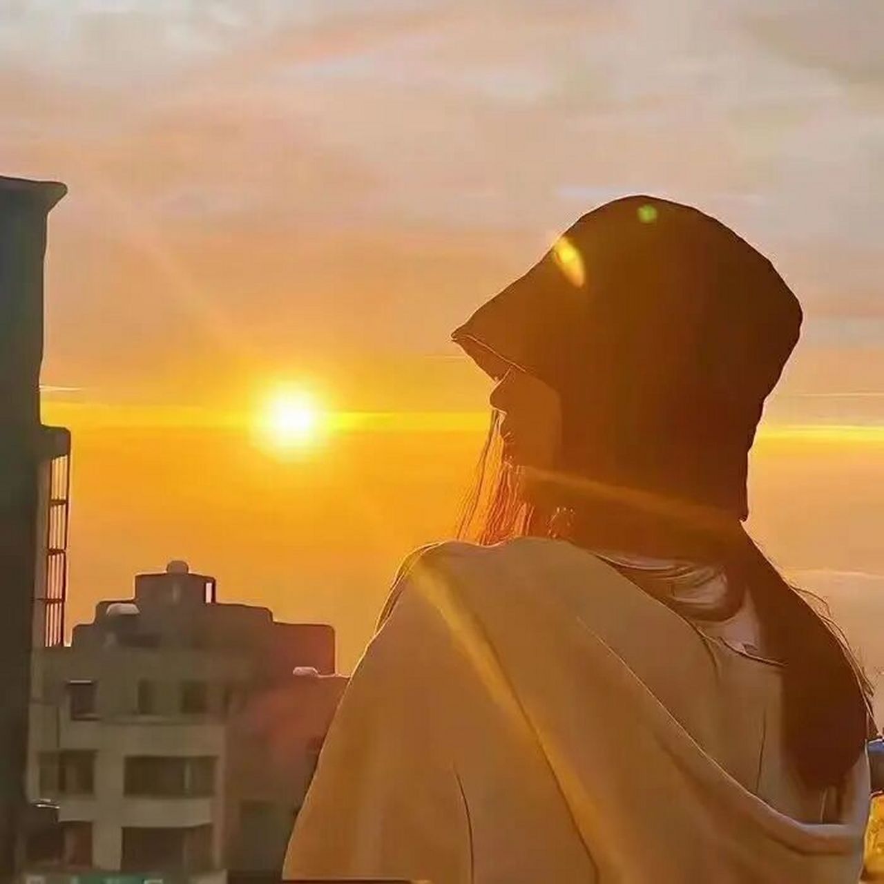 夕阳下的背影#情头  @のvincent-林芷曦.🎀
