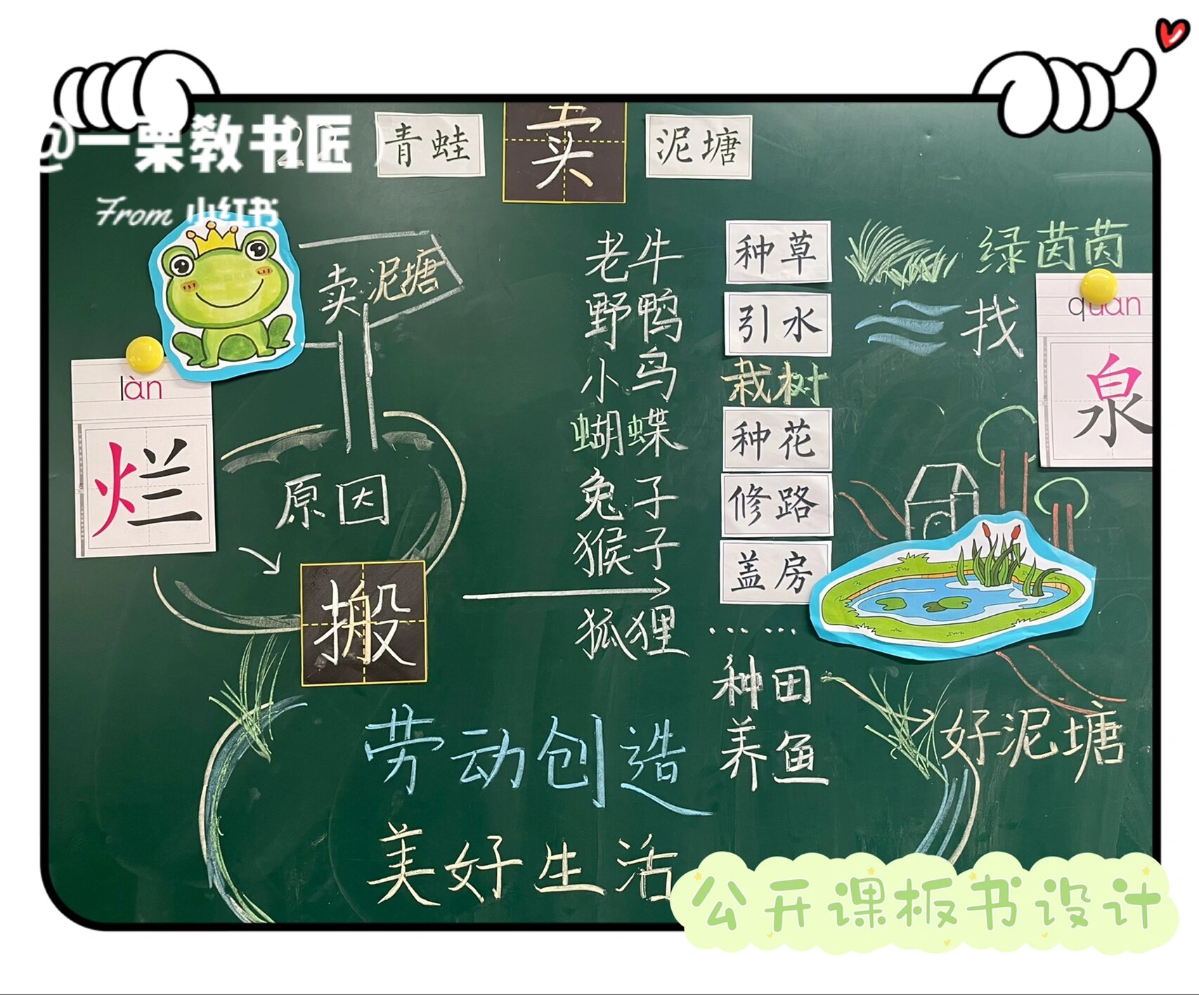 二下板书设计|21《青蛙卖泥塘》公开课式留痕 73《青蛙卖泥塘》这一