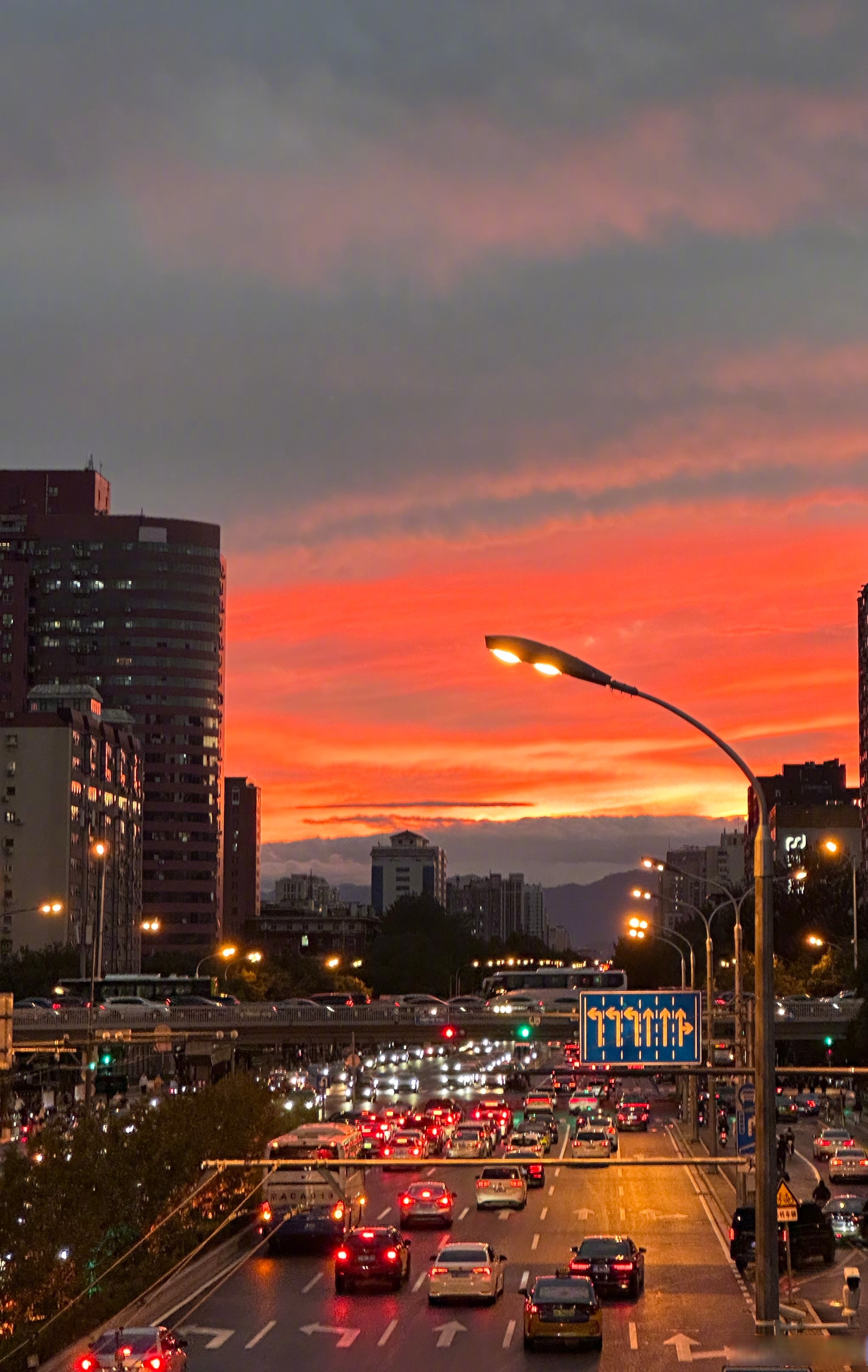 北京晚霞 天空图片