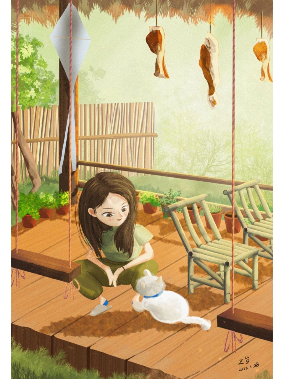 倪妮 | 儿插 | 向往的生活 开心90第一次画儿插 喜欢倪妮姐, 就把第