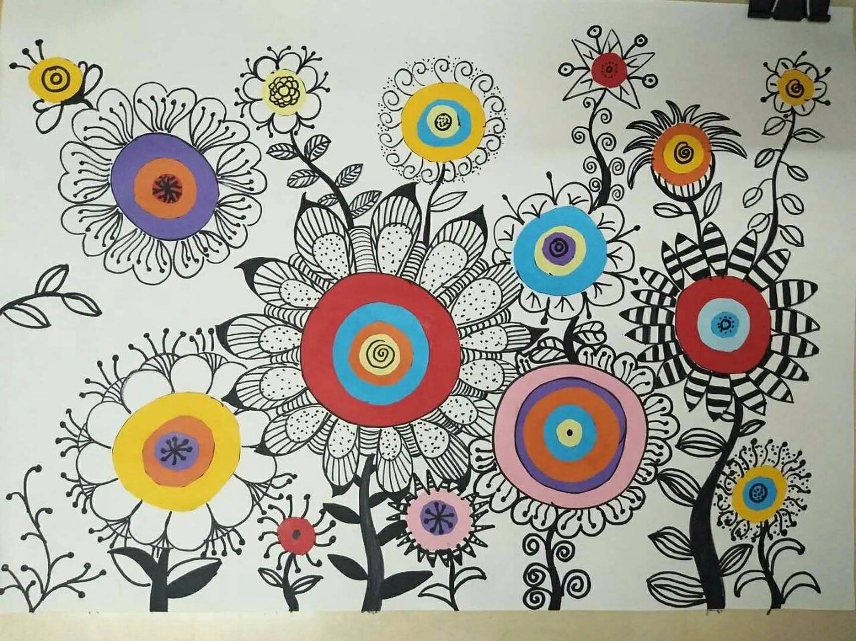 创意儿童剪贴画 春暖花开,百花齐放.