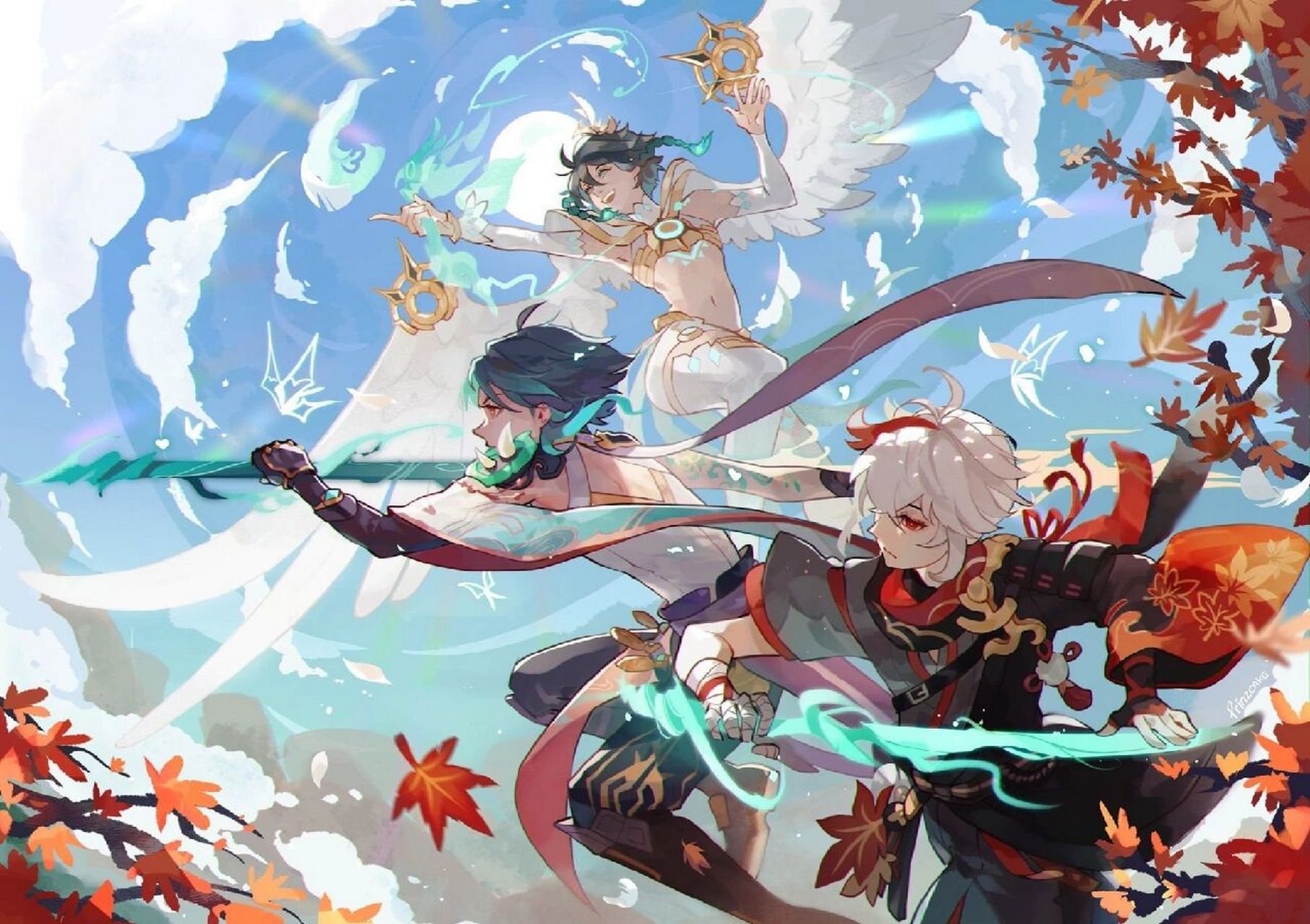 温迪高清壁纸 最近我感觉涨粉又慢了所以又发了一些希望喜欢,想要原图