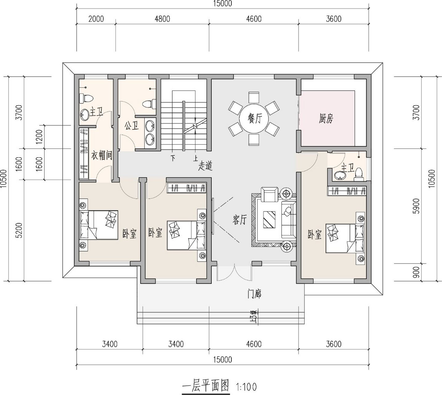 自建房15米x10米户型出炉