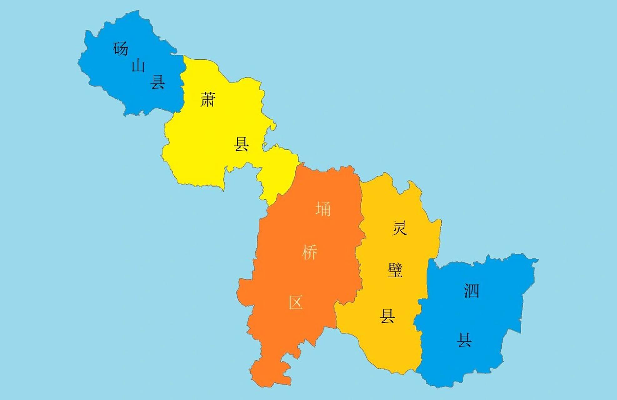 安徽省行政区划地图@宿州市-皖l