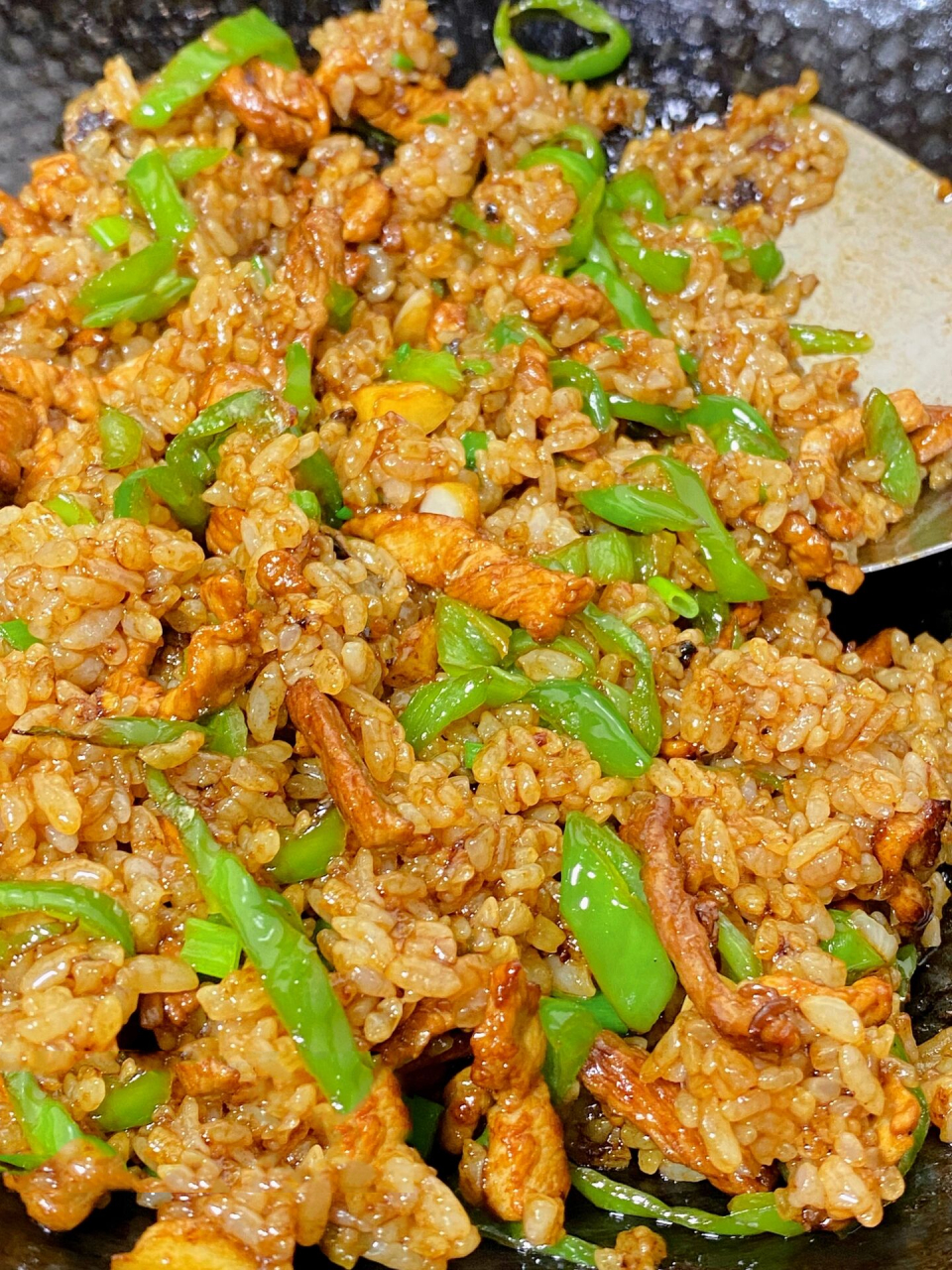 青椒瘦肉炒饭图片