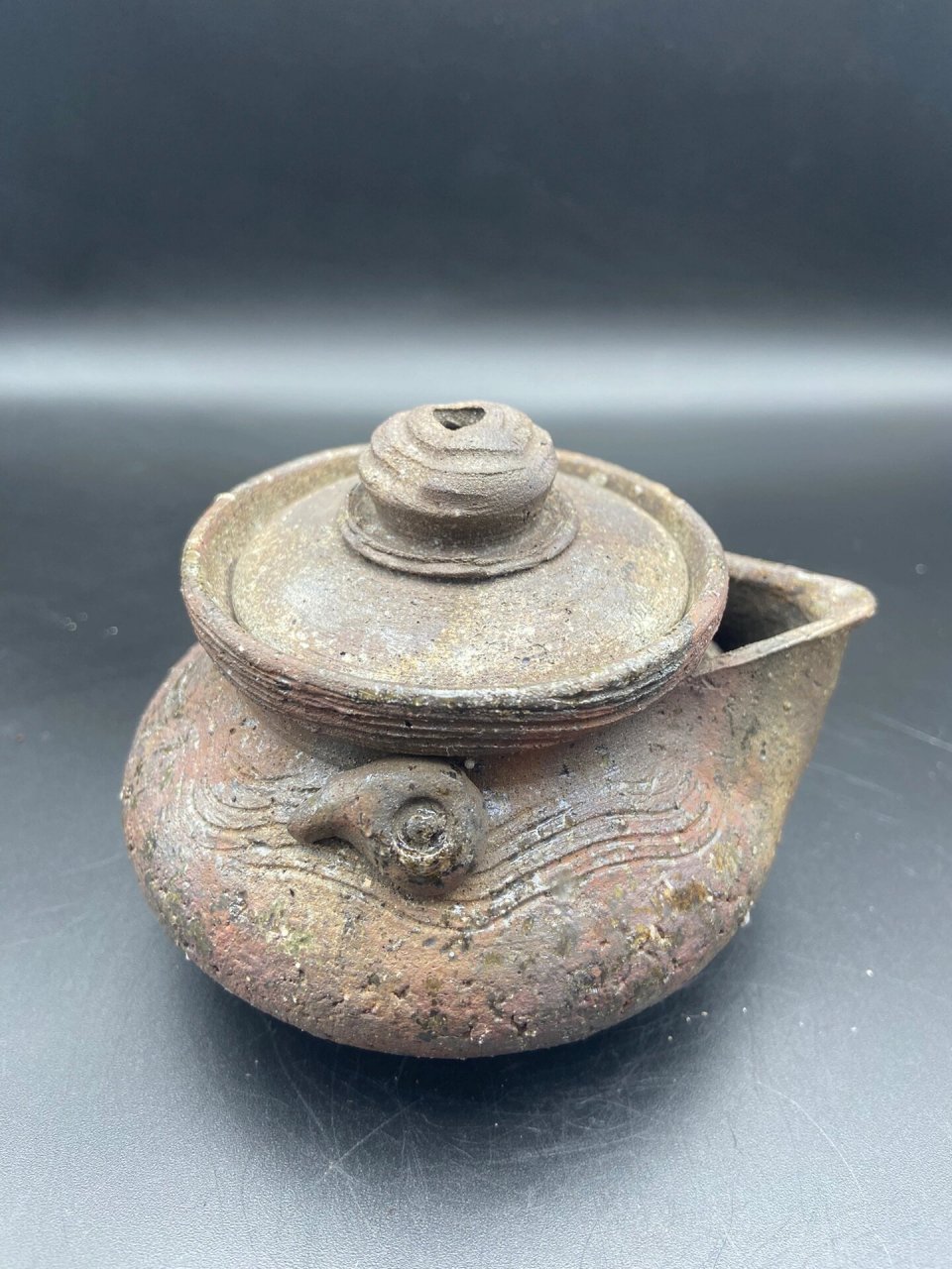 日本备前烧名家廣宗南蛮作宝瓶 日本备前烧名家廣宗南蛮作宝瓶  容量