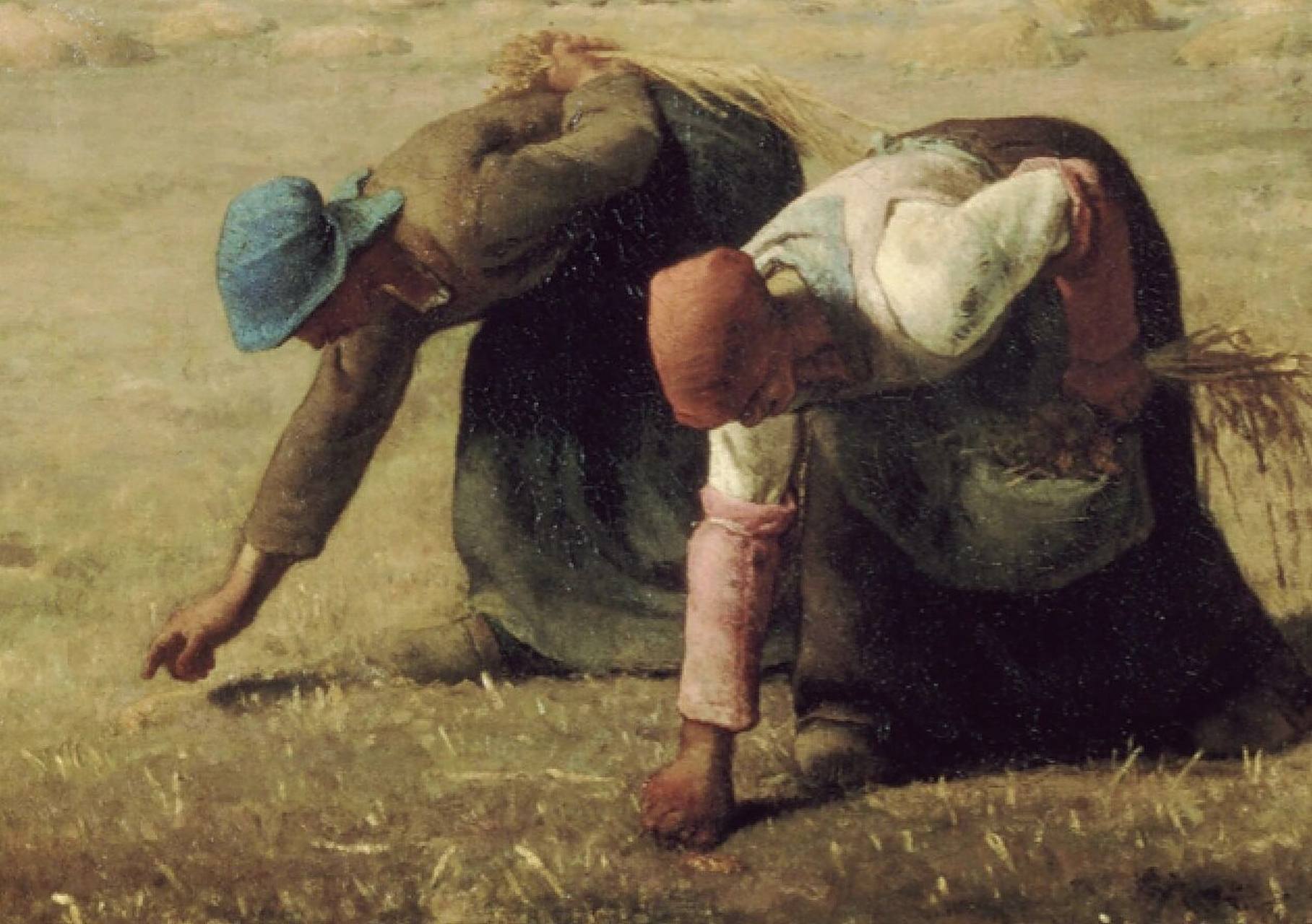 98拾穗者是法国巴比松派画家让·弗朗索瓦·米勒于1857年创作的一幅