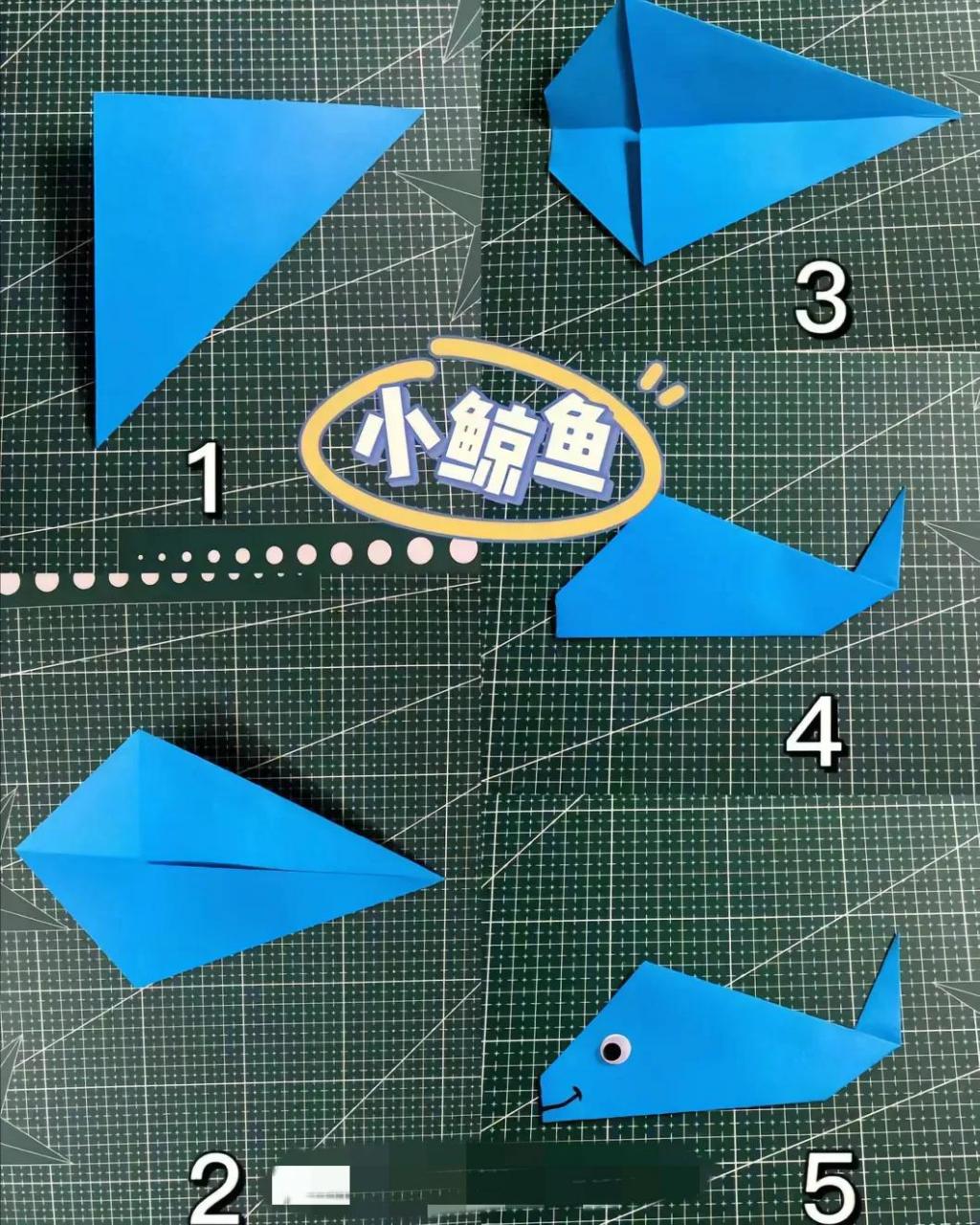 今天一起来折小鲸鱼吧!