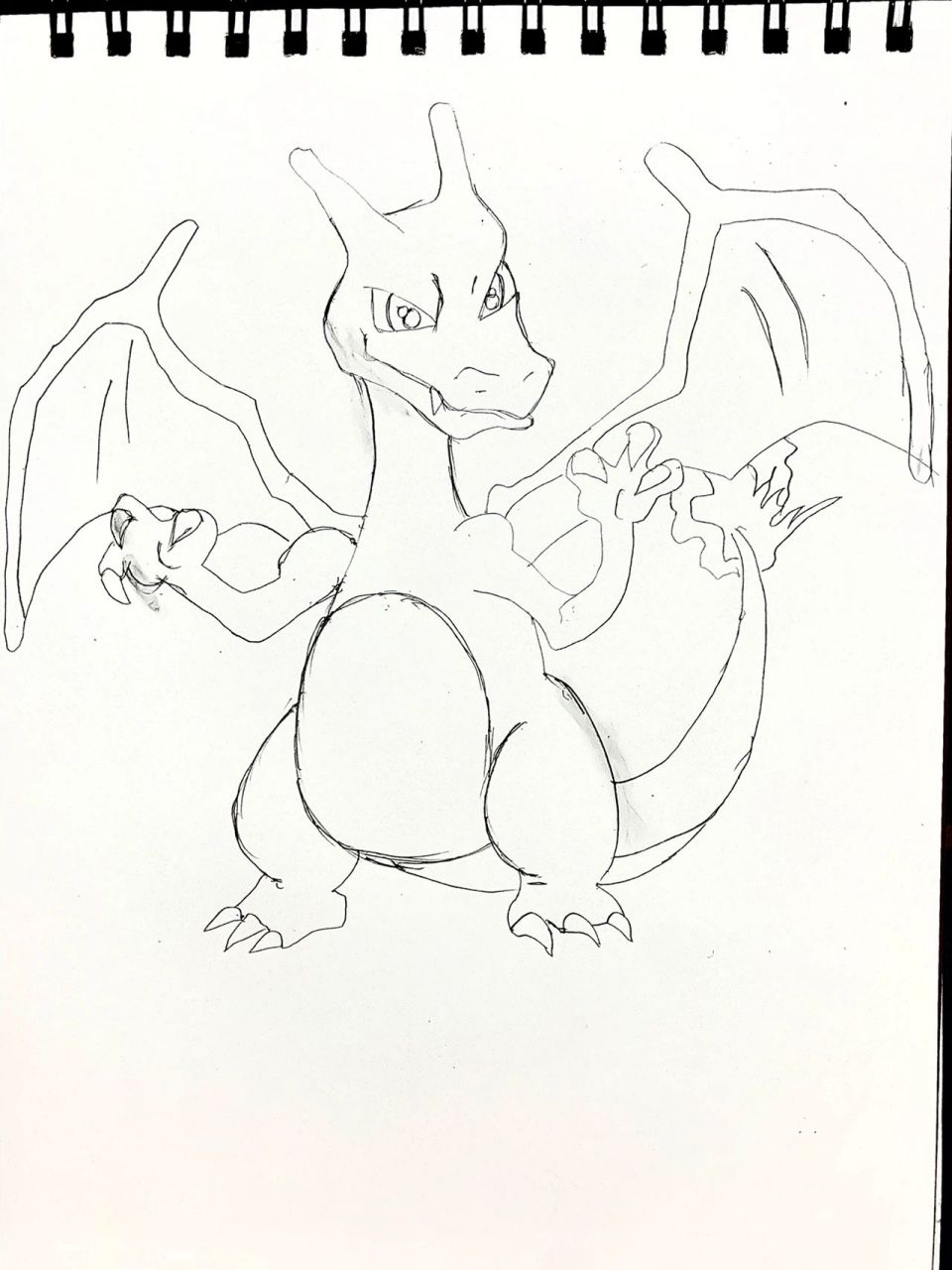 喷火龙 简笔画😄