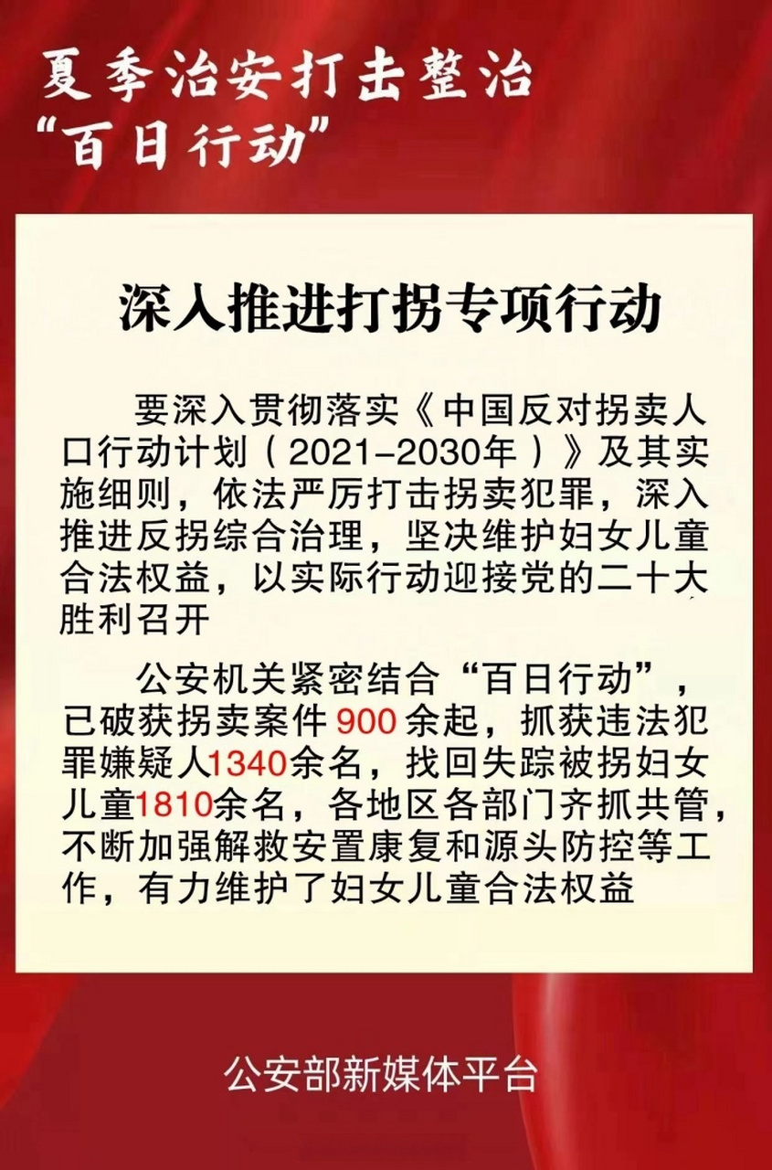 【全国打拐专项行动推进会:对失踪儿童和疑似被拐警情立即启动快速