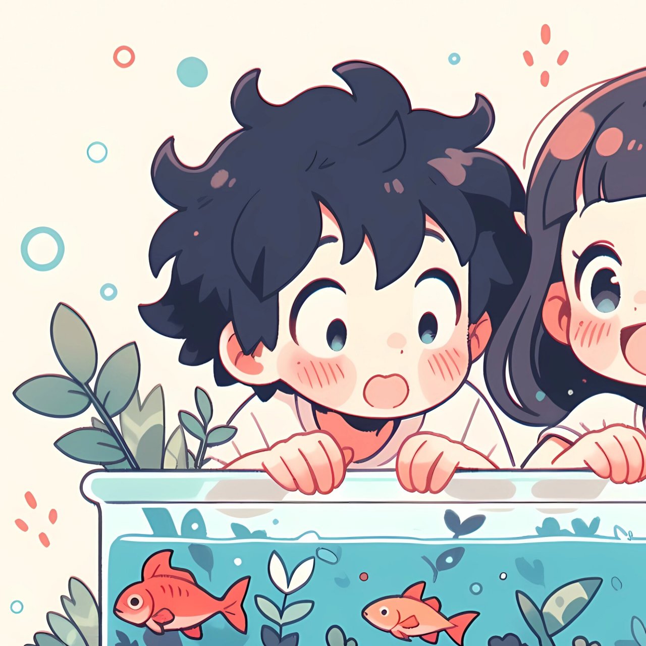 今日治愈情头|快来看小金鱼95